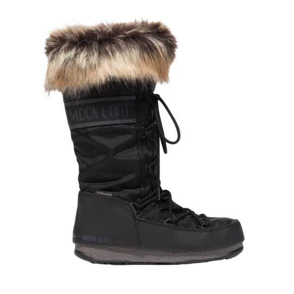 NEW MOON BOOT women's protecht hi-top monaco boots in black - Picture 1 of 3